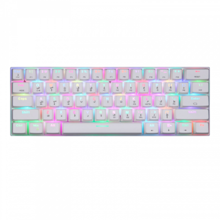 Devo Gaming Keyboard - SP60 White - Red Switch